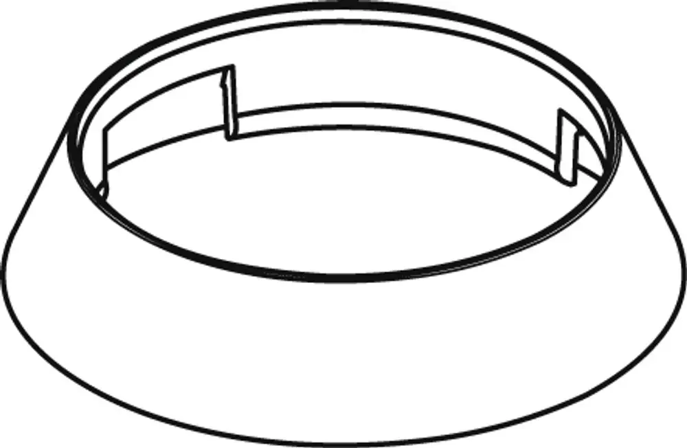 Griffkappe in Chrom-Optik von Ideal Standard, mit abgerundeten Kanten und einer Aussparung zur Befestigung. Sieht aus wie ein funktionales Zubehörteil.